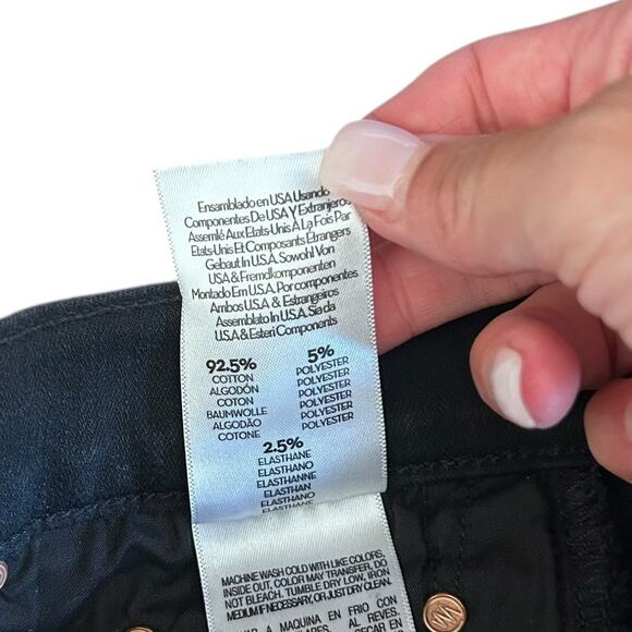 MOTHER Black The Insider Crop Step Fray Jeans Sz 27 - Picture 5 of 8